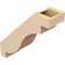 Ekena Millwork 5-inch W x 16-inch D x 16-inch H Copenhagen Rough Cedar Woodgrain TimberThane Knee Brace, Primed BRCUR05X16X16CHGRCPR - alternate 3